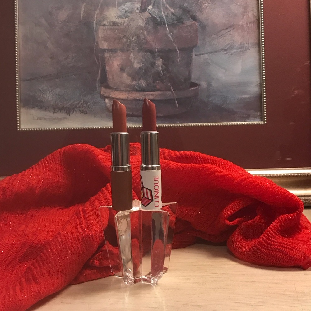 Two brand new lipsticks by Clinique.  Never used. Not even to try on!
